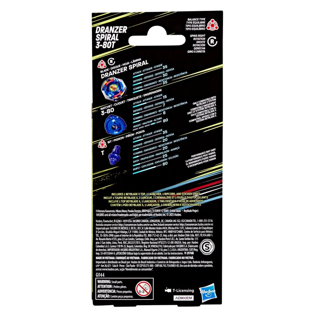 Beyblade X X-Over Project Dranzer Spiral 3-80T Starter Pack Set