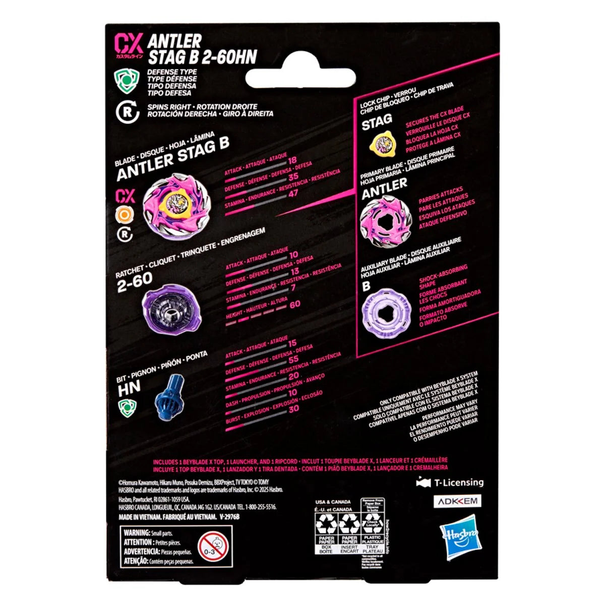 Beyblade X Antler Stag B 2-60HN CX Starter Pack Set