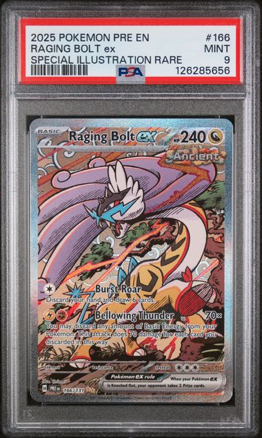 2025 POKEMON PRE EN-PRISMATIC EVOLUTIONS #166 RAGING BOLT ex SPECIAL ILLUSTRATION RARE